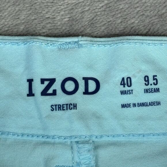 IZOD Shorts Mens‎ 40 Harborside Printed Blue Twill w/ Sailboats 9.5"  New $62 - Picture 5 of 12